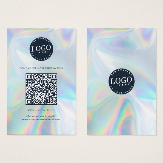 QR Code Social Media Company Website (Vorne & Hinten)
