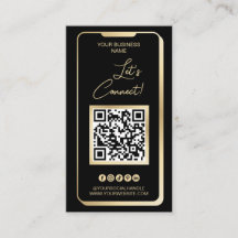 QR Code Social Media Feminine Modernes Gold Busine