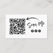 QR Code Social Media Foto Beruflich Visitenkarte (Rückseite)