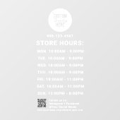 QR-Code Social Media für die Geschäftszeiten Fensteraufkleber (Blatt)