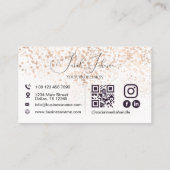 QR Code Social Media Golden Rain Visitenkarte (Rückseite)