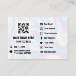 QR Code Social Media Hologram Business Card Visitenkarte