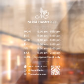 QR Code Social Media Icons für Geschäftsöffnungsze Fensteraufkleber (Blatt 2)