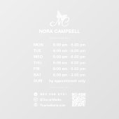 QR Code Social Media Icons für Geschäftsöffnungsze Fensteraufkleber (Blatt)