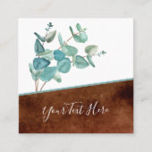 QR Code & Social Media Icons Quadratische Visitenkarte (Vorderseite)