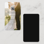 QR Code Social Media Icons Wedding Fotograf Visitenkarte (Vorne/Hinten)