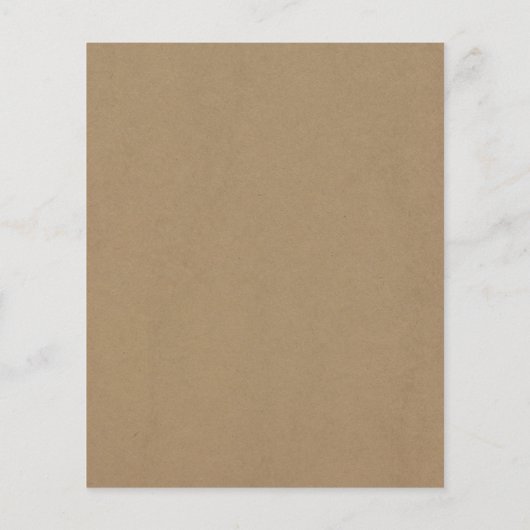 QR Code Social Media Kraft Brown Flyer (Hinten)