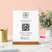 QR Code Social Media | Kundenspezifische Prüfung Acrylschild (Hochzeit)