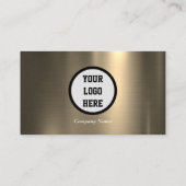 QR Code Social Media Kupfer Gold Metallic Visitenkarte (Rückseite)