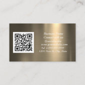 QR Code Social Media Kupfer Gold Metallic Visitenkarte (Vorderseite)
