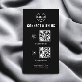 QR Code Social Media Logo Black Visitenkarte