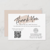 QR-Code Social Media-Logo für moderne kleine Unter Dankeskarte (Vorne/Hinten)