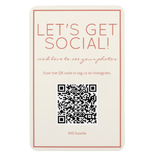 QR Code Social Media Magnet für Küstenstrand