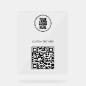 QR Code Social Media Menü für kleine Unternehmen Acrylschild (Vorderseite)