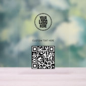 QR Code Social Media Menü für kleine Unternehmen Acrylschild (Neutral)
