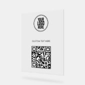 QR Code Social Media Menü für kleine Unternehmen Acrylschild (Winkel)