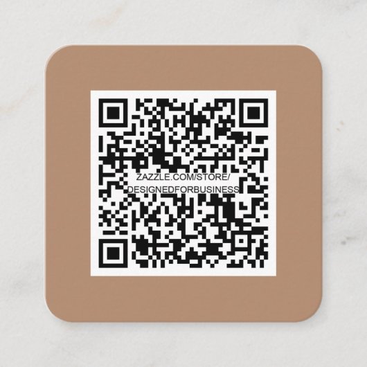 QR-Code-Social Media-Modern-Einfach-Beruflicher Sq Quadratische Visitenkarte (Vorderseite)