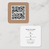 QR-Code-Social Media-Modern-Einfach-Beruflicher Sq Quadratische Visitenkarte (Vorne/Hinten)