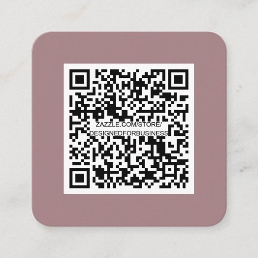 QR-Code-Social Media-Modern-Einfach-Beruflicher Sq Quadratische Visitenkarte (Vorderseite)