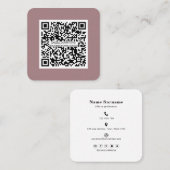 QR-Code-Social Media-Modern-Einfach-Beruflicher Sq Quadratische Visitenkarte (Vorne/Hinten)