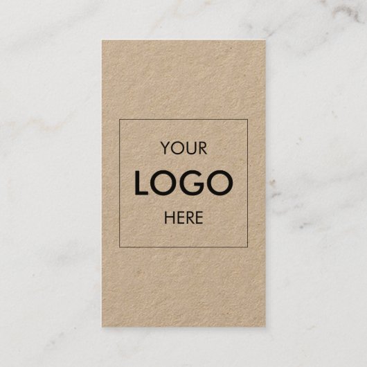 QR Code Social Media Modern Logo Kraft Visitenkarte (Rückseite)