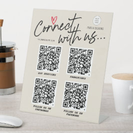 QR-Code Social Media Moderne Skriptvernetzung Sockelschild