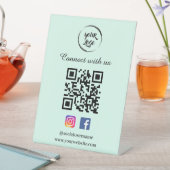 QR Code Social Media Pedestal Sign Sockelschild (In Situ)