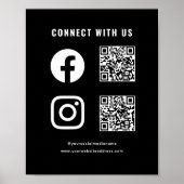 QR Code Social Media: Scan Connect mit uns Poster (Vorne)