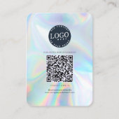 QR Code Social Media und Website Holographic Visitenkarte (Vorderseite)