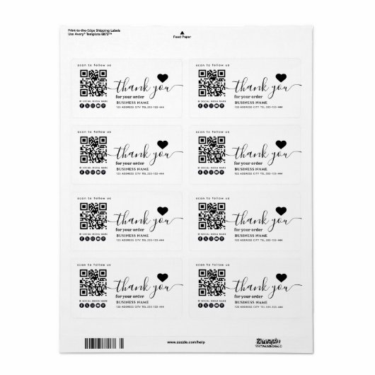 Qr Code Social Media Vielen Dank an die Wirtschaft (Vorne)