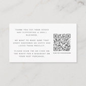 QR-Code Social Media Vielen Dank Rabatt Encl Begleitkarte (Rückseite)