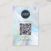 QR Code Social Media Website Holografisch Visitenkarte (Vorderseite)