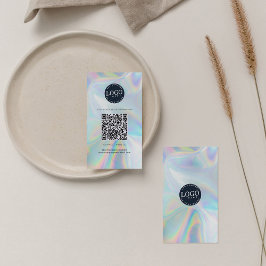QR Code Social Media Website Holografisch Visitenkarte