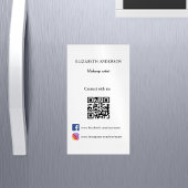 Qr Code Social Media weiß schwarz Magnetische Visitenkarte