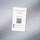 Qr Code Social Media weiß schwarz Magnetische Visitenkarte (Beispiel)