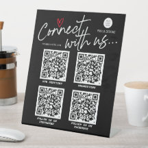 QR Code Social Media-Zeichen, Modernes Trendskript