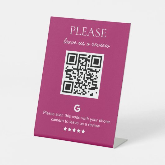 QR-Code Sockelschild (Vorderseite)