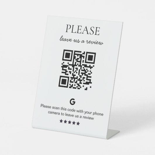 QR-Code Sockelschild (Vorderseite)