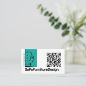 QR-Code-Sofa-Interior-Design-Architekt-Möbel Visitenkarte (Stehend Vorderseite)