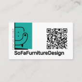 QR-Code-Sofa-Interior-Design-Architekt-Möbel Visitenkarte (Vorderseite)