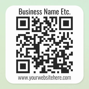 QR-CODE SOFORT ERSTELLBAR QUADRATISCHER AUFKLEBER