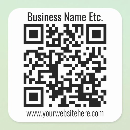 QR-CODE SOFORT ERSTELLBAR QUADRATISCHER AUFKLEBER