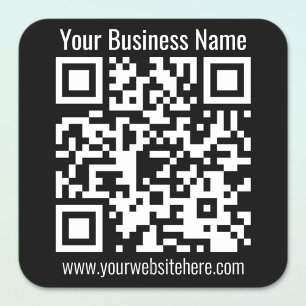 QR-CODE SOFORT ERSTELLBAR QUADRATISCHER AUFKLEBER