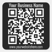 QR-CODE SOFORT ERSTELLBAR QUADRATISCHER AUFKLEBER (Vorderseite)