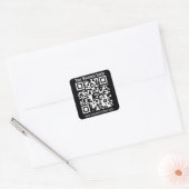 QR-CODE SOFORT ERSTELLBAR QUADRATISCHER AUFKLEBER (Umschlag)