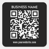 QR-Code sofort erstellen | Modernes, einfaches Des Quadratischer Aufkleber (Vorderseite)