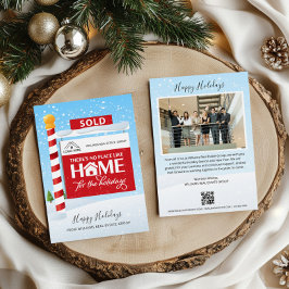 QR-Code Sold Sign Anwesen Weihnachtskarte Feiertagskarte