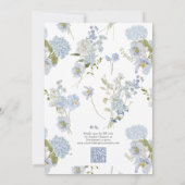 QR Code Something Blue Before I Do Floral Shower Einladung (Rückseite)