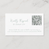 QR-Code Sommer Küstenstrand Website RSVP Begleitkarte (Vorderseite)