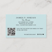 QR CODE Sommerferien Reiseagentur Vorlage Visitenkarte (Rückseite)